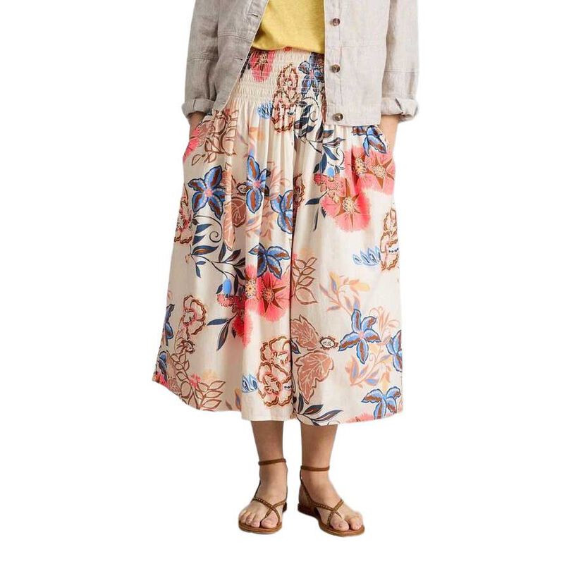 White Stuff Suri Shirred Midi Skirt image number 0